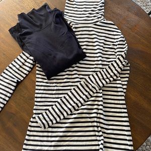 2 turtlenecks. LL Bean and Lands End. Excellent quality.